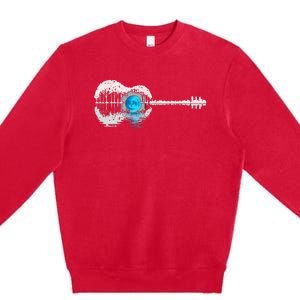 Guitar Lake Shadow Love Guitar Musician Premium Crewneck Sweatshirt