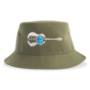 Guitar Lake Shadow Love Guitar Musician Sustainable Bucket Hat