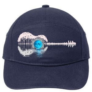 Guitar Lake Shadow Love Guitar Musician 7-Panel Snapback Hat