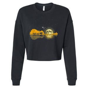 Guitar Lake Shadow Love Guitar Musician Cropped Pullover Crew