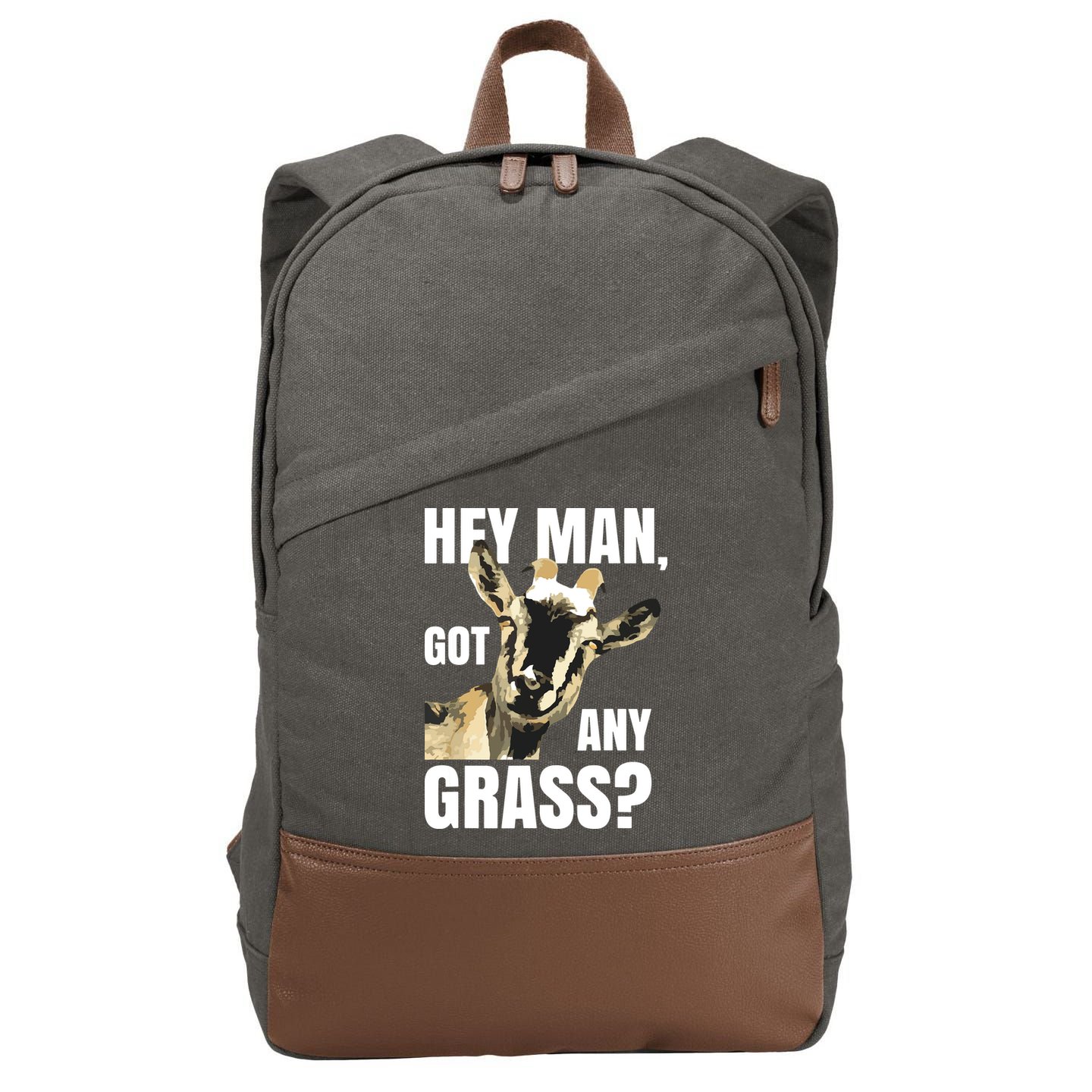 Goat Lovers Shirts Farm Animal Pun Pets Meme Funny Goat Cotton Canvas Backpack