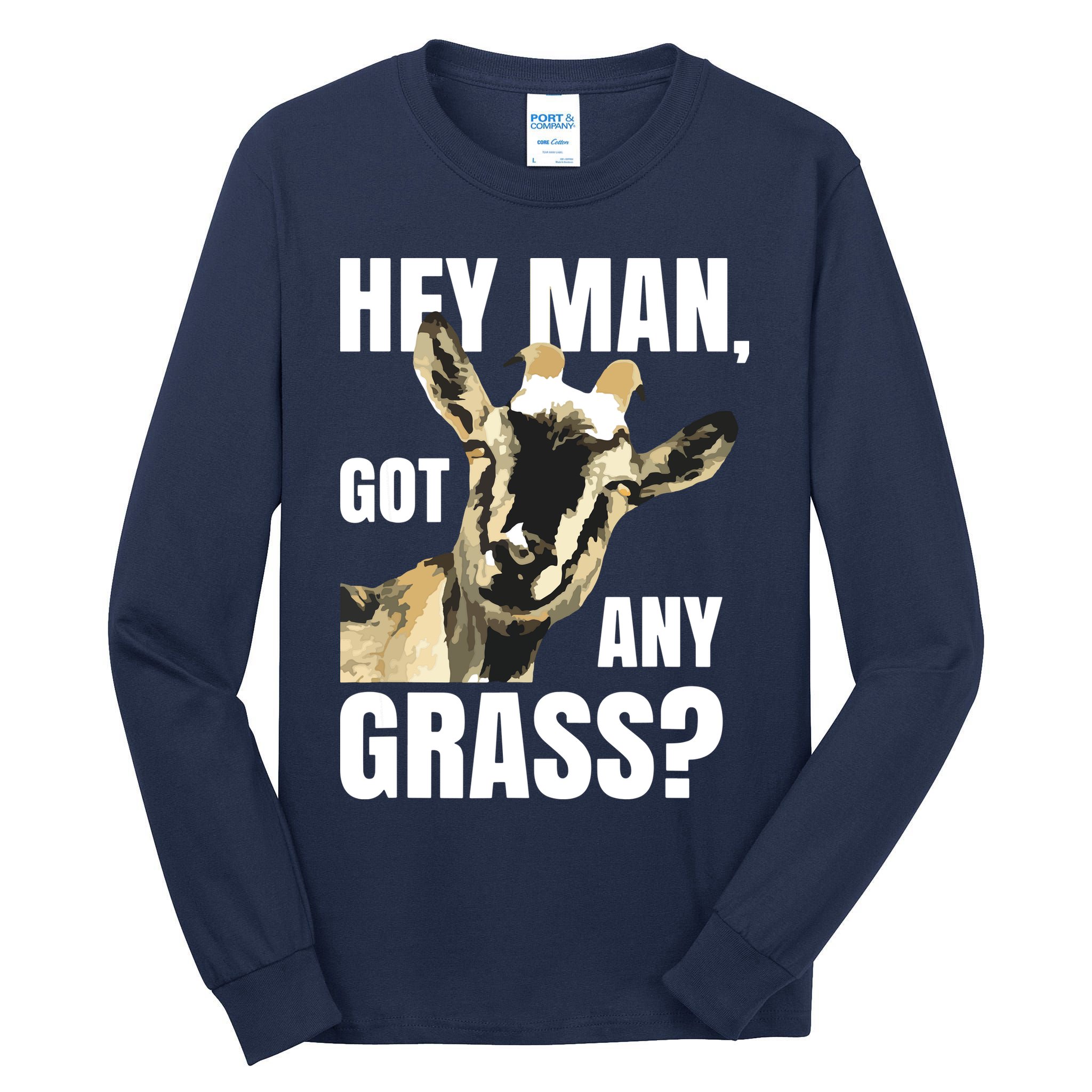 Goat Lovers Shirts Farm Animal Pun Pets Meme Funny Goat Tall Long Sleeve T-Shirt