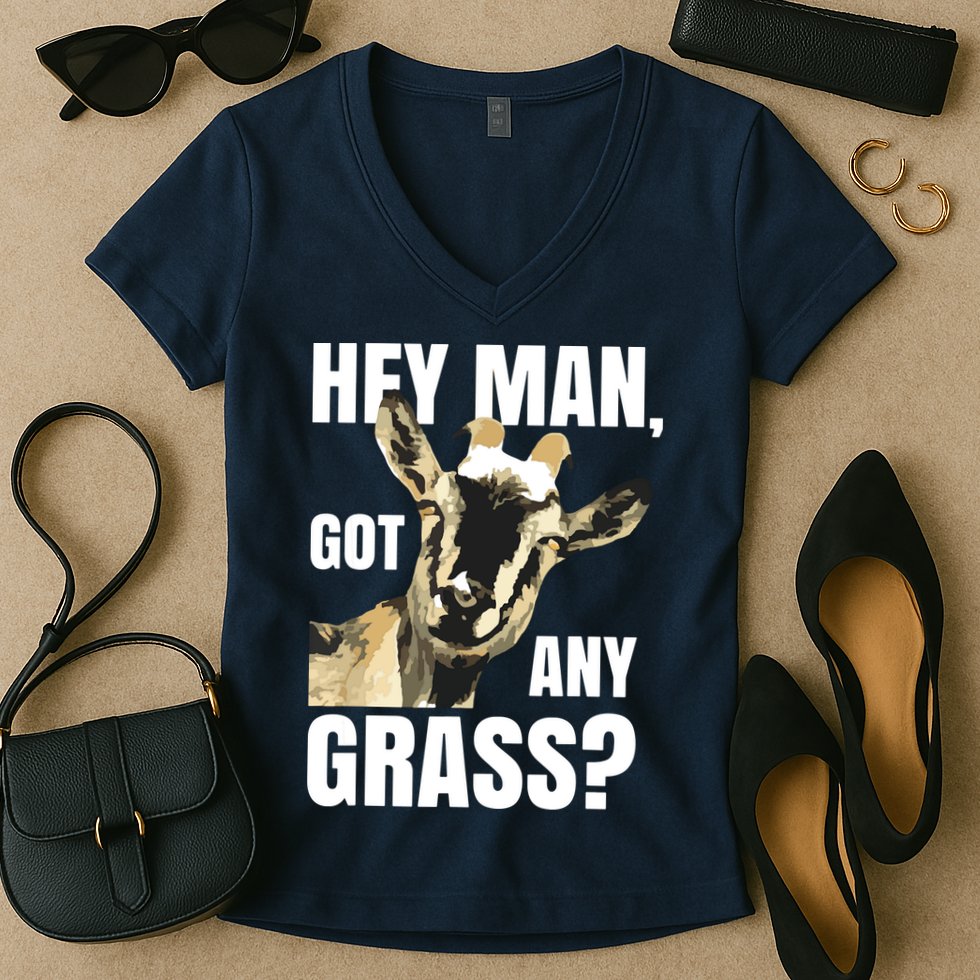 Goat Lovers Shirts Farm Animal Pun Pets Meme Funny Goat Women's V-Neck T-Shirt