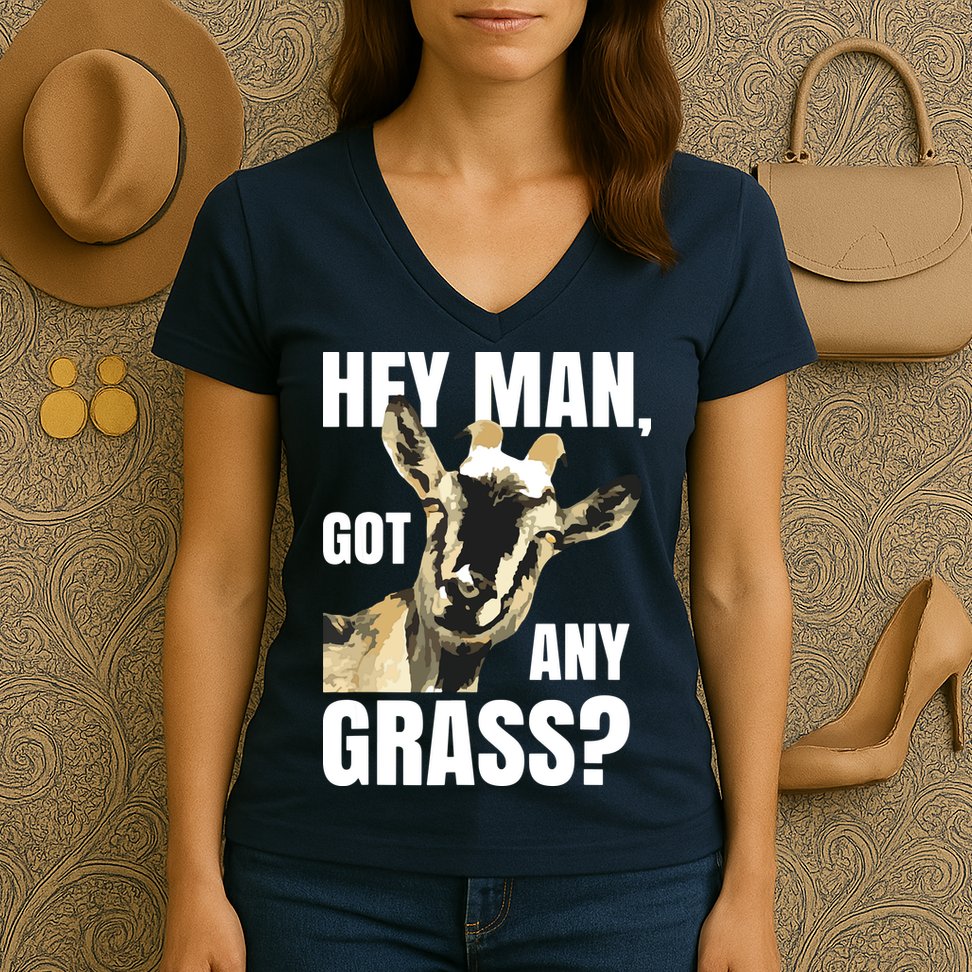 Goat Lovers Shirts Farm Animal Pun Pets Meme Funny Goat Women's V-Neck T-Shirt