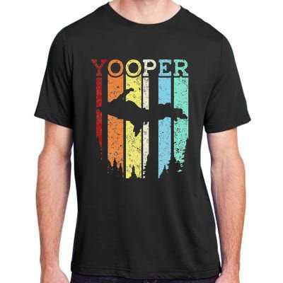 Great Lakes State Michigan Vacation Yooper Family Vacation Adult ChromaSoft Performance T-Shirt