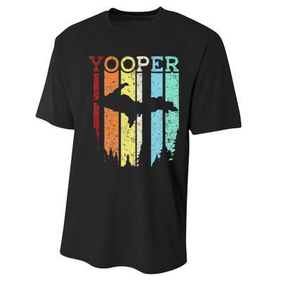 Great Lakes State Michigan Vacation Yooper Family Vacation Performance Sprint T-Shirt