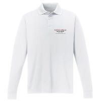 Good Luck Sending Me Mixed Signals Performance Long Sleeve Polo