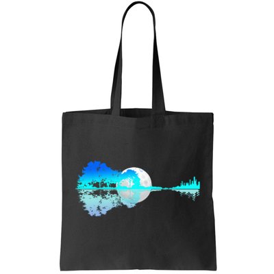 Guitar Lake Shadow Love Guitar Music For Musician Men Band Tote Bag