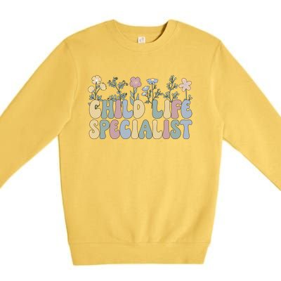 Groovy Life Specialist Flowers Gift Premium Crewneck Sweatshirt