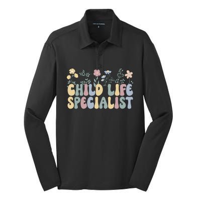 Groovy Life Specialist Flowers Gift Silk Touch Performance Long Sleeve Polo