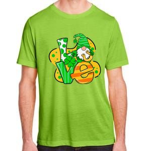 Gnome Love Shamrock Saint Patrick's Day Adult ChromaSoft Performance T-Shirt