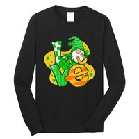 Gnome Love Shamrock Saint Patrick's Day Long Sleeve Shirt