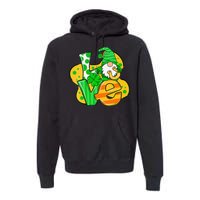 Gnome Love Shamrock Saint Patrick's Day Premium Hoodie