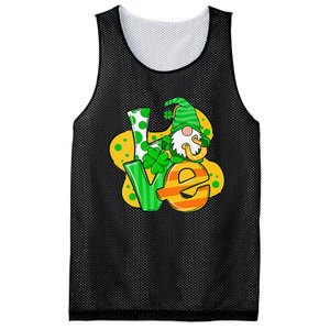 Gnome Love Shamrock Saint Patrick's Day Mesh Reversible Basketball Jersey Tank