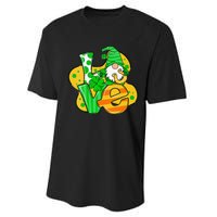 Gnome Love Shamrock Saint Patrick's Day Performance Sprint T-Shirt