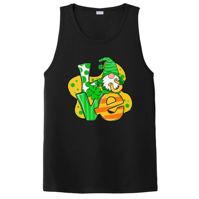 Gnome Love Shamrock Saint Patrick's Day PosiCharge Competitor Tank