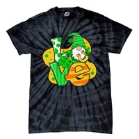 Gnome Love Shamrock Saint Patrick's Day Tie-Dye T-Shirt