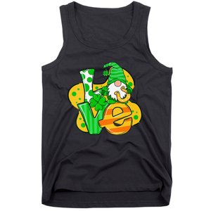 Gnome Love Shamrock Saint Patrick's Day Tank Top