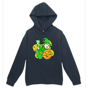 Gnome Love Shamrock Saint Patrick's Day Urban Pullover Hoodie