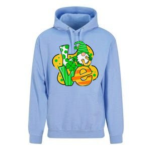 Gnome Love Shamrock Saint Patrick's Day Unisex Surf Hoodie