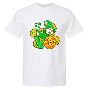 Gnome Love Shamrock Saint Patrick's Day Garment-Dyed Heavyweight T-Shirt