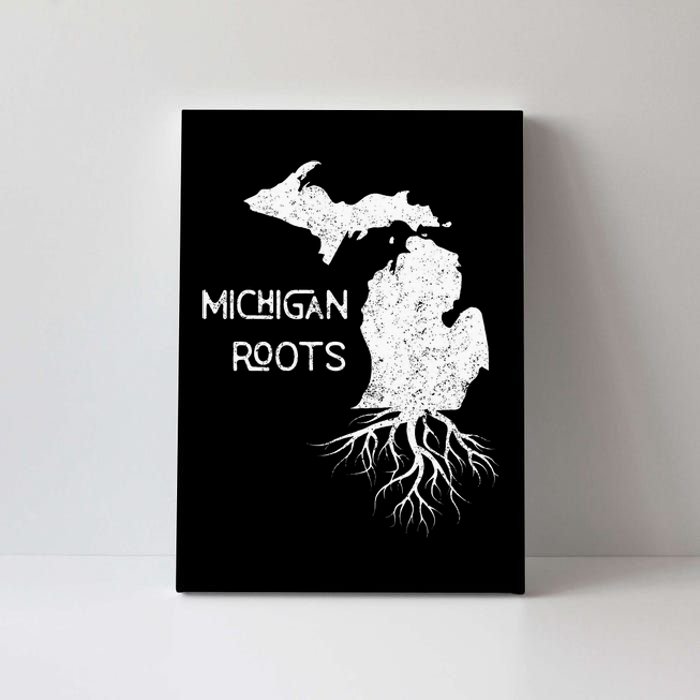 Great Lakes State Michigan Roots Yooper Native Michiganian Canvas