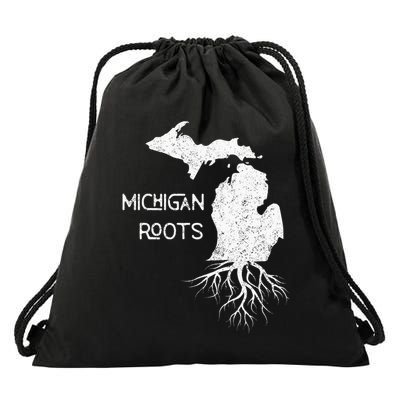 Great Lakes State Michigan Roots Yooper Native Michiganian Drawstring Bag