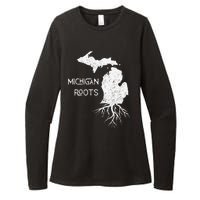 Great Lakes State Michigan Roots Yooper Native Michiganian Womens CVC Long Sleeve Shirt