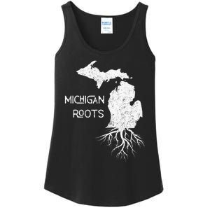 Great Lakes State Michigan Roots Yooper Native Michiganian Ladies Essential Tank