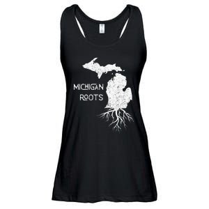 Great Lakes State Michigan Roots Yooper Native Michiganian Ladies Essential Flowy Tank