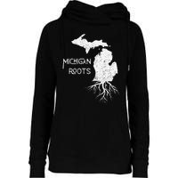 Great Lakes State Michigan Roots Yooper Native Michiganian Womens Funnel Neck Pullover Hood