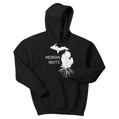 Great Lakes State Michigan Roots Yooper Native Michiganian Kids Hoodie