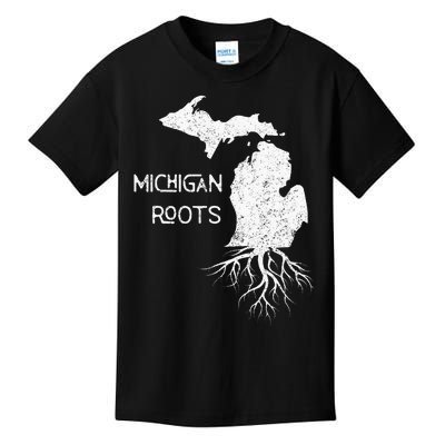 Great Lakes State Michigan Roots Yooper Native Michiganian Kids T-Shirt