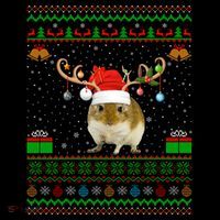 Gerbil Lover Santa Hat Matching Ugly Gerbil Christmas Meaningful Gift Drawstring Bag