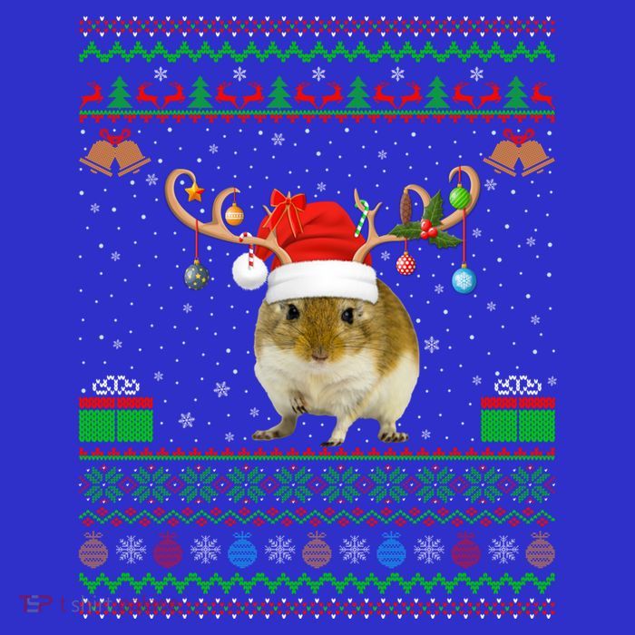 Gerbil Lover Santa Hat Matching Ugly Gerbil Christmas Meaningful Gift 16 in Basic Backpack
