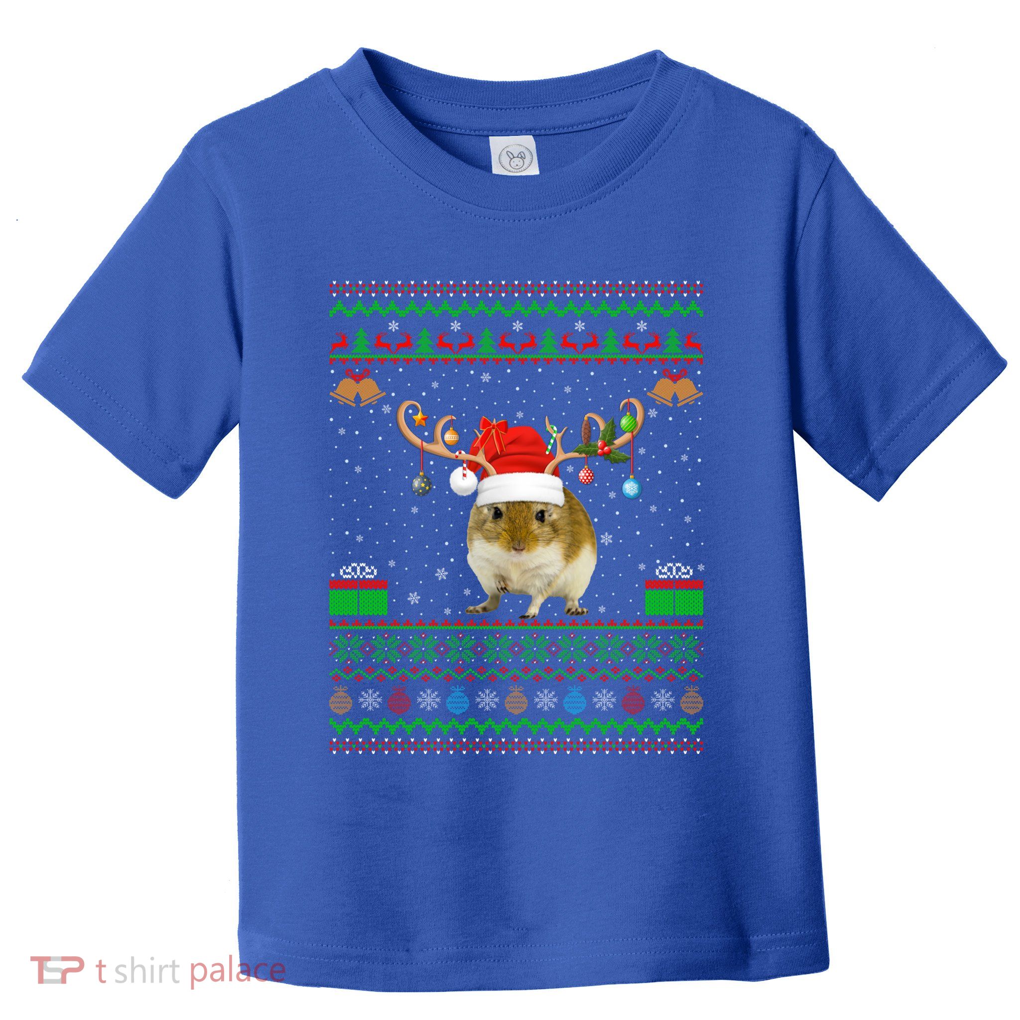 Gerbil Lover Santa Hat Matching Ugly Gerbil Christmas Meaningful Gift Toddler T-Shirt