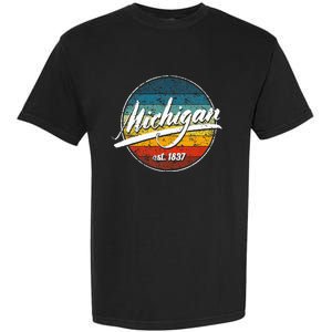 Great Lakes State Michigan Yooper Michiganian Vacation Garment-Dyed Heavyweight T-Shirt