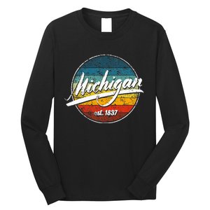 Great Lakes State Michigan Yooper Michiganian Vacation Long Sleeve Shirt