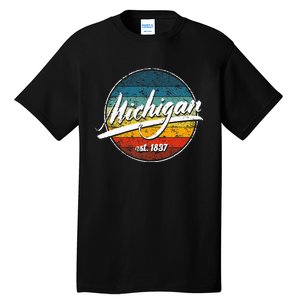 Great Lakes State Michigan Yooper Michiganian Vacation Tall T-Shirt