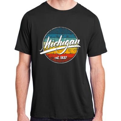 Great Lakes State Michigan Yooper Michiganian Vacation Adult ChromaSoft Performance T-Shirt