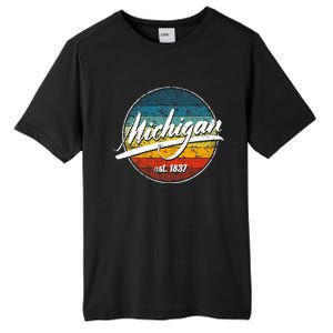 Great Lakes State Michigan Yooper Michiganian Vacation Tall Fusion ChromaSoft Performance T-Shirt