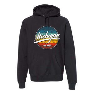 Great Lakes State Michigan Yooper Michiganian Vacation Premium Hoodie