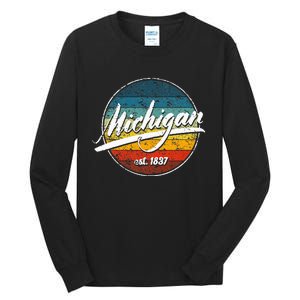 Great Lakes State Michigan Yooper Michiganian Vacation Tall Long Sleeve T-Shirt