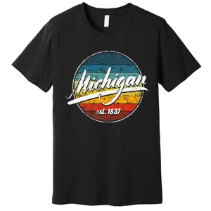 Great Lakes State Michigan Yooper Michiganian Vacation Premium T-Shirt