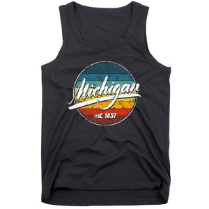 Great Lakes State Michigan Yooper Michiganian Vacation Tank Top