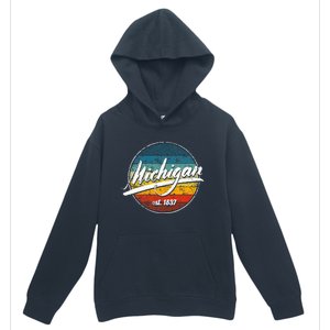 Great Lakes State Michigan Yooper Michiganian Vacation Urban Pullover Hoodie