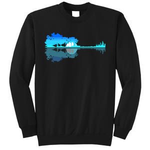 Guitar Lake Shadow Love Guitar Musician Sweatshirt