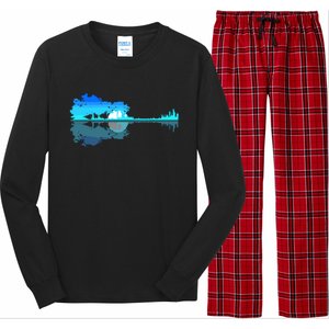 Guitar Lake Shadow Love Guitar Musician Long Sleeve Pajama Set