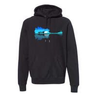 Guitar Lake Shadow Love Guitar Musician Premium Hoodie