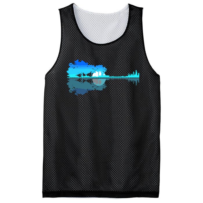 Guitar Lake Shadow Love Guitar Musician Mesh Reversible Basketball Jersey Tank